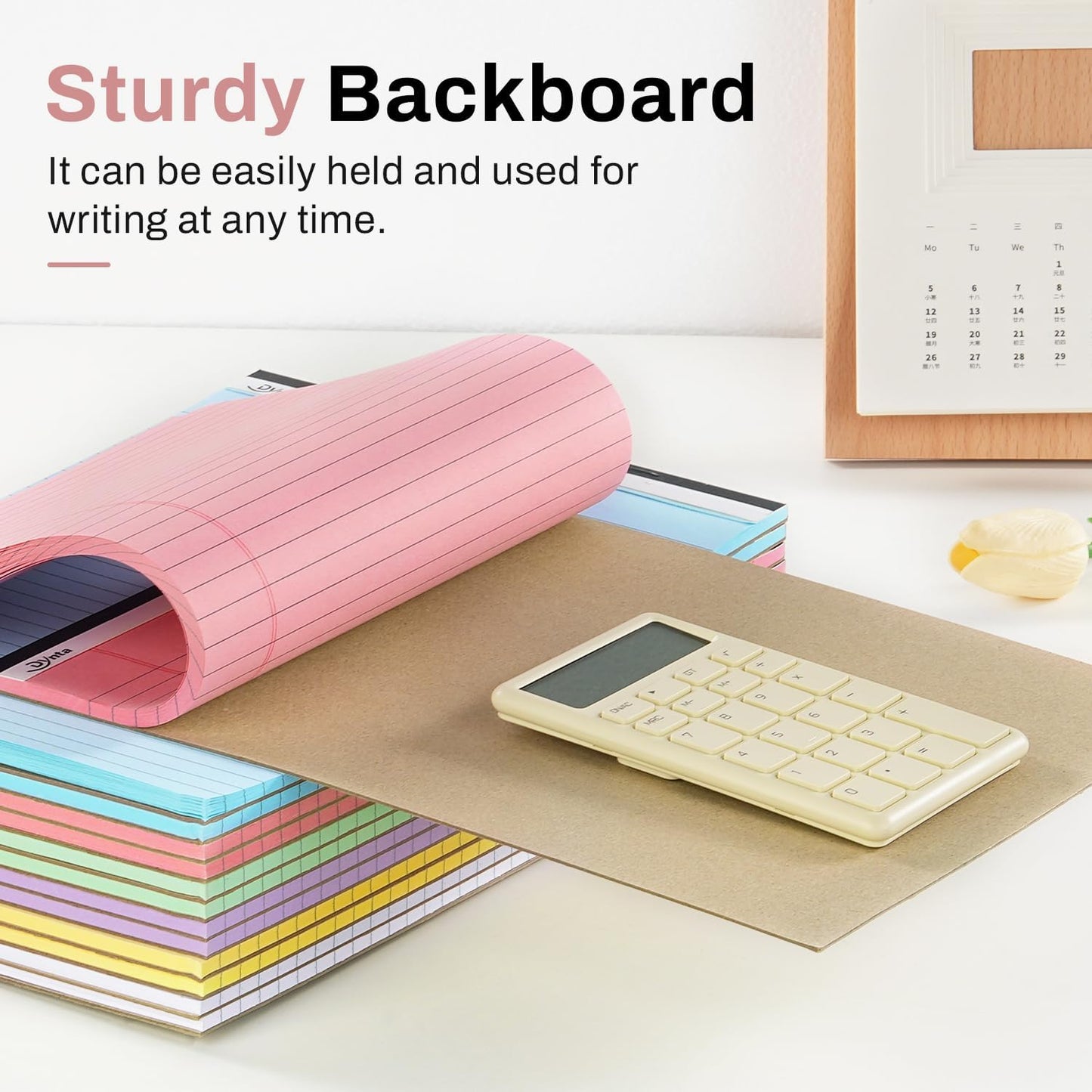 Dynta 12 Pack Legal Pads, 540 Sheets Wide Ruled Lined Writing Note Pads, 8.5 x 11.75 Inch, 45 Sheets Per Notepad, Colored Paper
