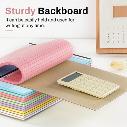Dynta 12 Pack Legal Pads, 540 Sheets Wide Ruled Lined Writing Note Pads, 8.5 x 11.75 Inch, 45 Sheets Per Notepad, Colored Paper