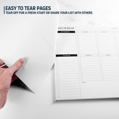 To Do List Notepad: With Multiple Functional Sections - 6.5 x 9.8" 60 Sheets - Spiral Daily Planner Notebook - Task CheckList Organizer Agenda Pad for Work - Note & Todo List Organization Notebooks