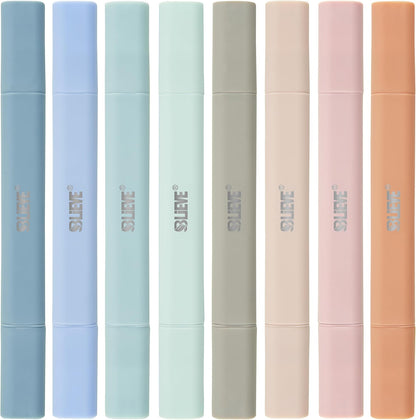 BLIEVE Aesthetic Cute Highlighters No Bleed Through, Dual Tip 8 Pack, Pastel Colors For Bible & Journaling