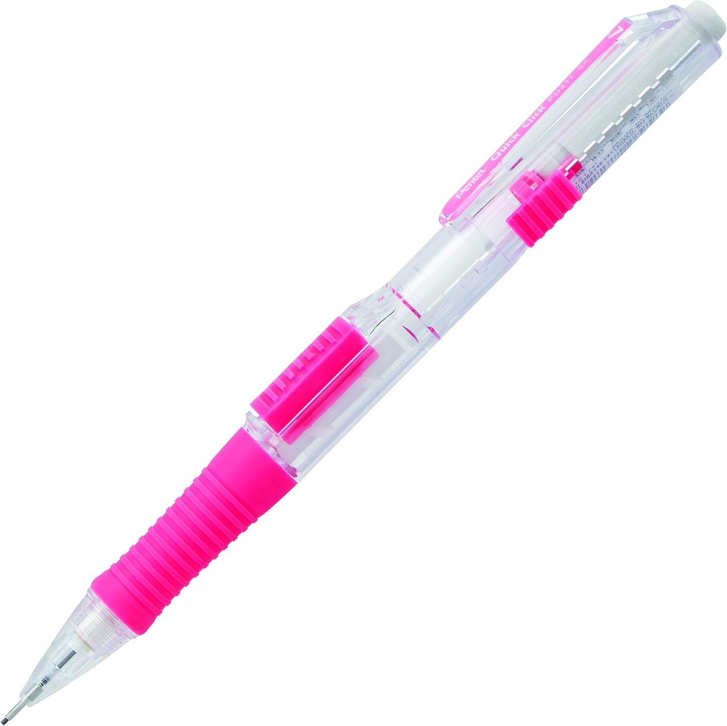 Pentel Quick Click Mechanical Pencil, (0.7mm), Medium, Black Barrel, Box of 12 Pencils (PD217A)