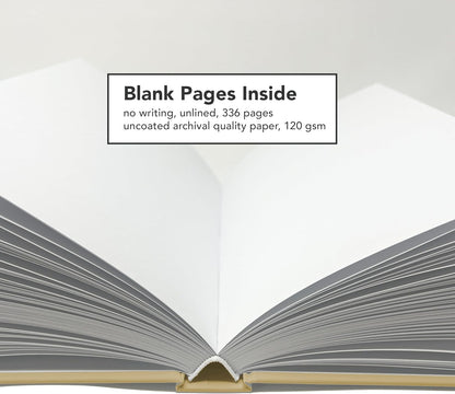 CovoBook™ Blank Hardcover | Premium Sketchbook Journal Guest Book | Photo Prop Home Decor (Black, Size 9)