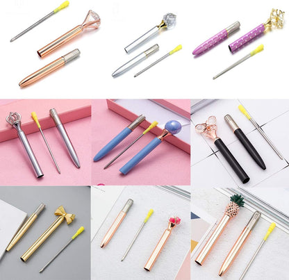 PASISIBICK 3.2 in Black Ink Ballpoint Pen Refills for Metal Diamond Pen(Pack of 20)