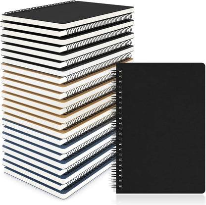EUSOAR Spiral Lined Notebook, A5 3packs 5.5"X8.3" 120 Pages Lined Travel Notebooks Journal, Memo Notepad Sketchbook, Students College Office Business Diary Ruled Spiral Book Journal-3Colors Covers