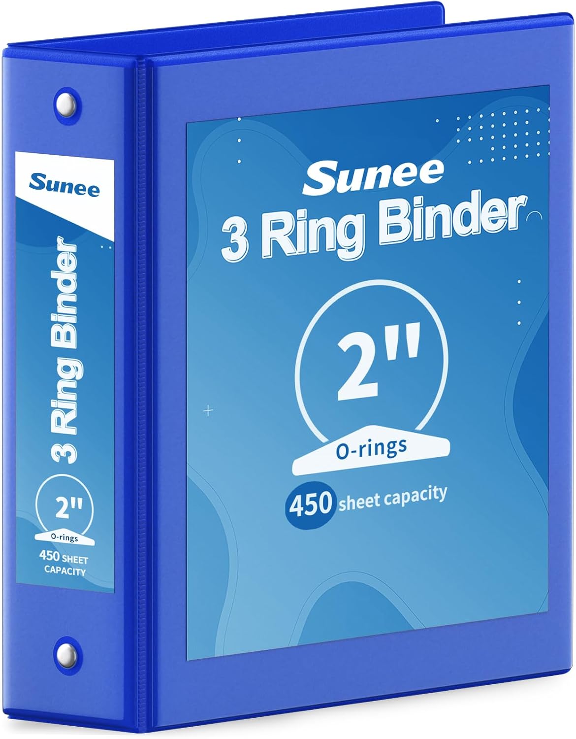 SUNEE 3 Ring Binder 3 Inch 1 Pack, Clear View Binder Three Ring PVC-Free (Fit 8.5x11 Inches) for School or Office Supplies, Pink