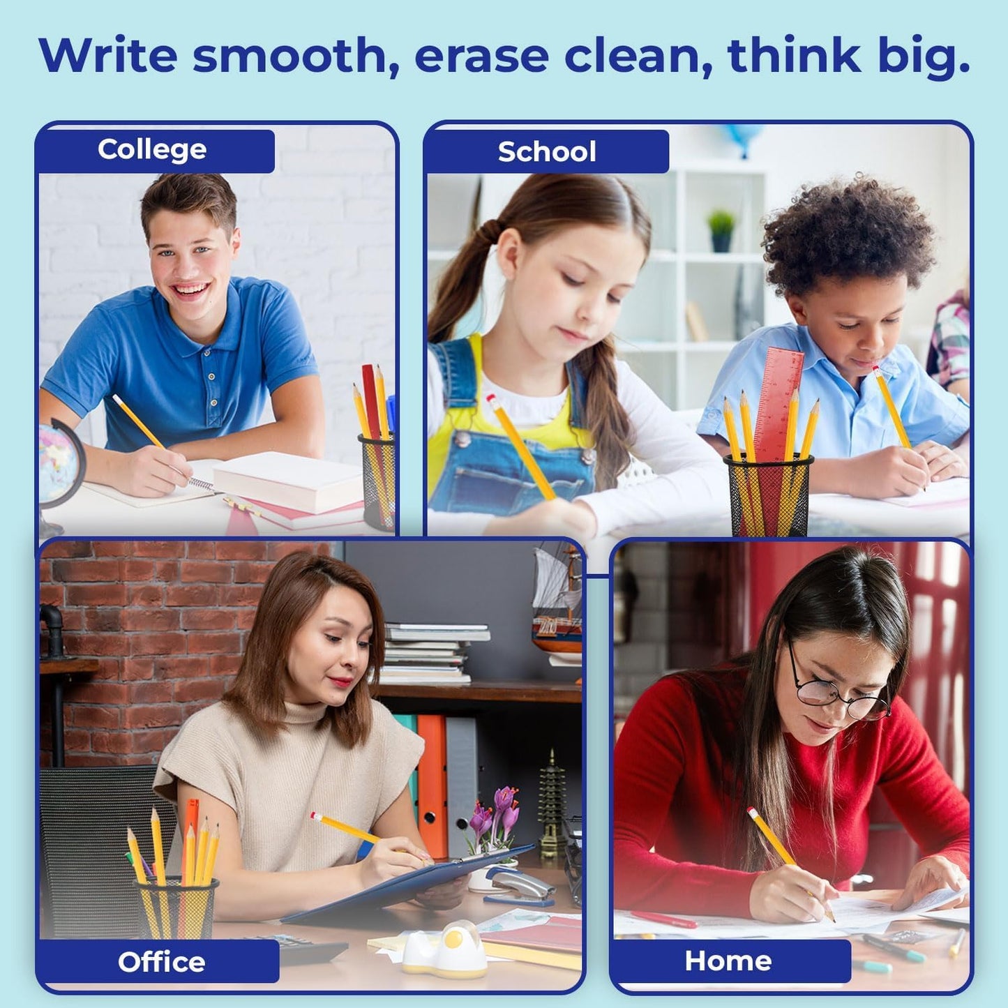 Rosmonde 210 Pack Pre Sharpened Pencils #2, Pencils With Top Erasers, Bulk School & Teacher Supplies, #2 HB, Pre Sharpened for Easy Use, Easy Hold Grip, Bulk Classroom & Office Supplies