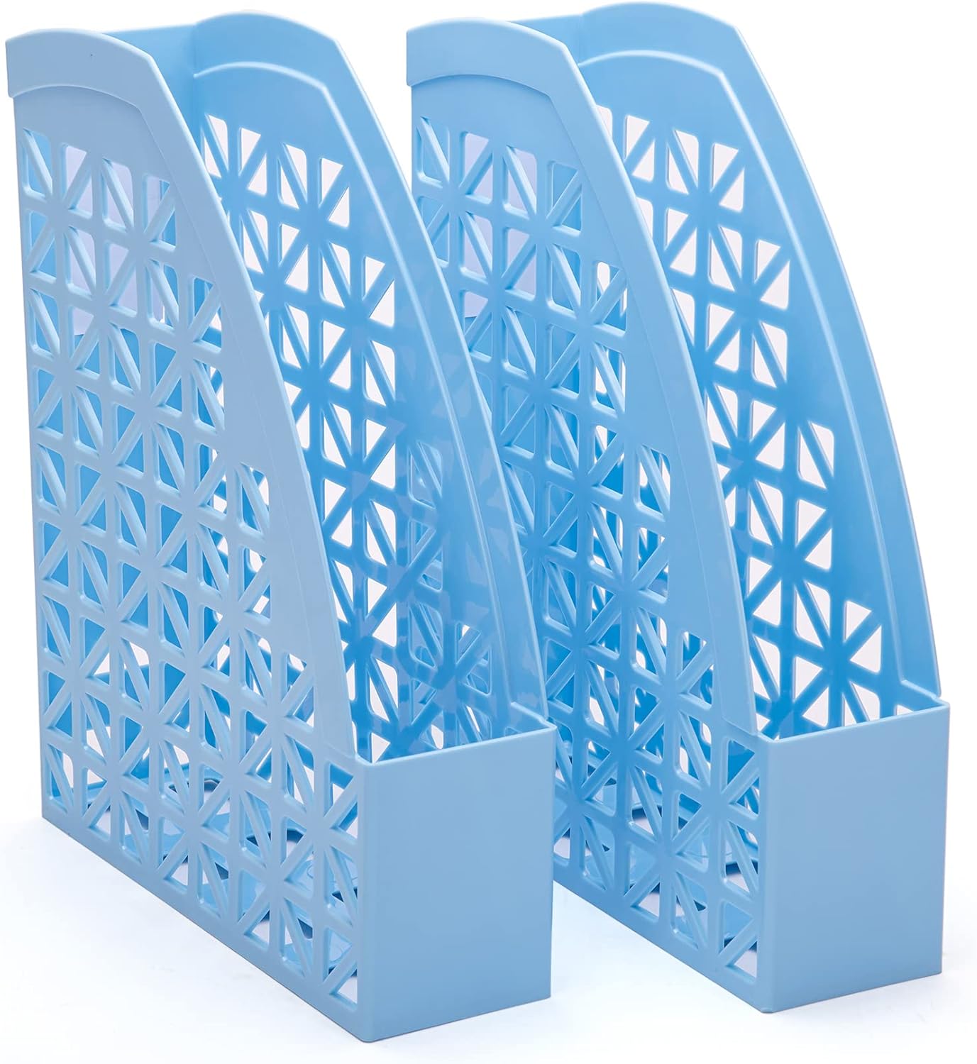 Mintra Office Plastic Desk Organizer 2pk Magazine File (Lavender)