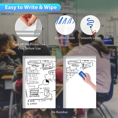 Easel Whiteboard - Magnetic Portable Dry Erase Easel Board 36 x 24 Tripod Whiteboard Height Adjustable Flipchart Easel Stand White Board for Office or Teaching at Home & Classroom (Black)