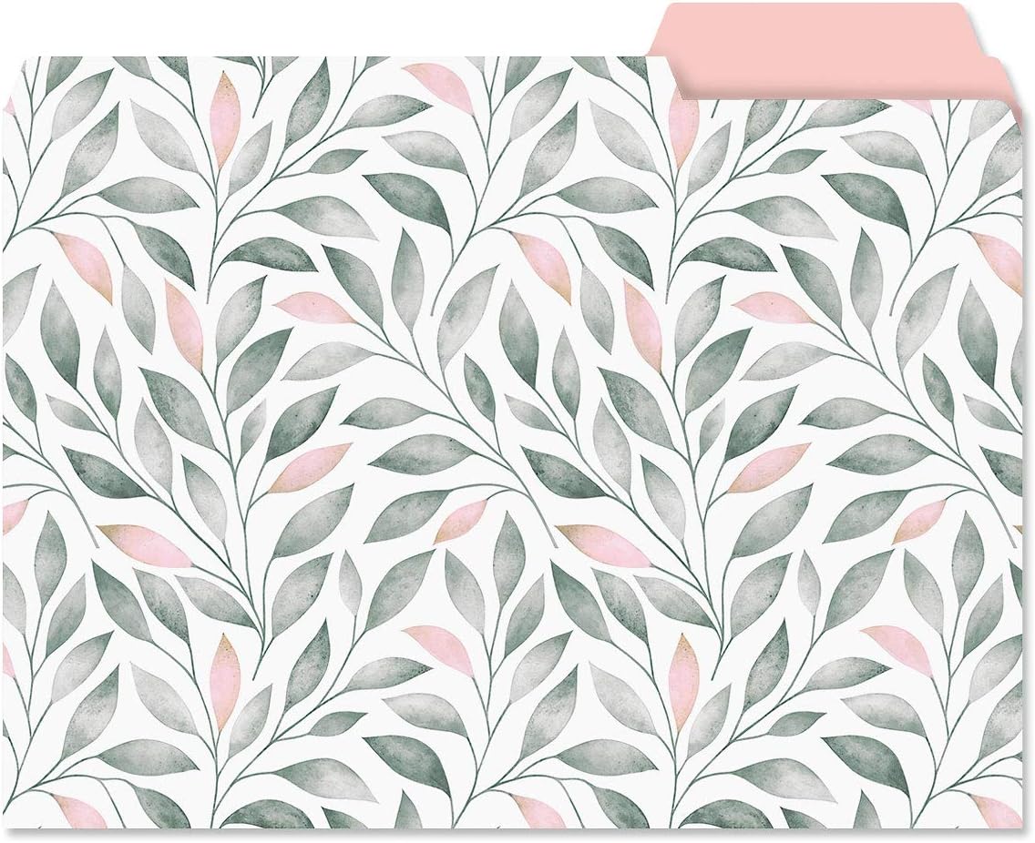 Current Floral Fun File Folders Value Pack - Bulk Set of 24, 6 Pretty Decorative Designs, 1/3 Cut Tabs, Heavy-Duty Paper Stock, Office Supplies for Home & Work, 9-½” x 11-¾” Letter Size