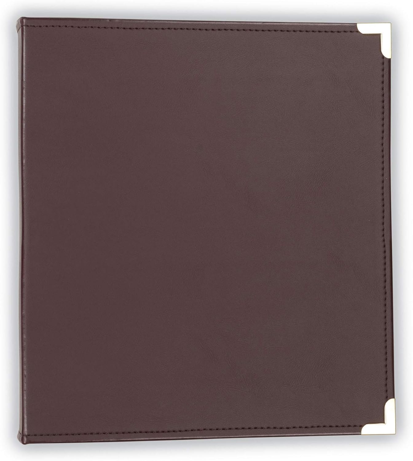 Samsill Classic Collection Leather 3 Ring Binder, Executive Presentation Portfolio, 0.5 Inch (Holds 100 Sheets), Brass Round Ring, Burgundy