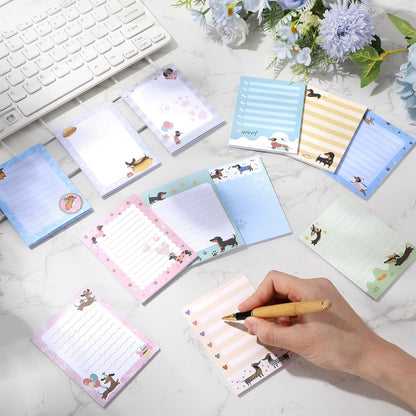Gilprop 24 Pack Cat Sticky Notes Gift 3x4 Inch Cute Self Stick Notepads Adhesive Cartoon Cat Memo Pad Fun Kawaii Animal Sticky Notes for Teacher Women Valentines Office Home Christmas Pet Lover Gift
