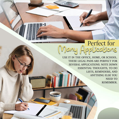 Enday 24 Pack Legal Pads 8.5 x 11 Inch, 50 Sheets per Notepad, White Note Pads, 1200 Sheets Writing Pads with Perforated Pages, White Paper Legal Pad for Work and Note-Taking