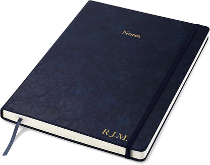 Wykeham's Executive Notebook – 8.5" x 12" – Customization Available (Personalized Black – Lined)