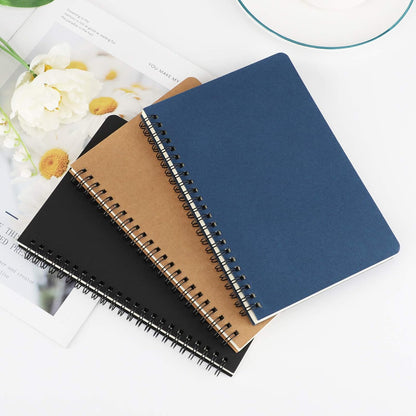 EUSOAR Spiral Lined Notebook, A5 3packs 5.5"X8.3" 120 Pages Lined Travel Notebooks Journal, Memo Notepad Sketchbook, Students College Office Business Diary Ruled Spiral Book Journal-3Colors Covers