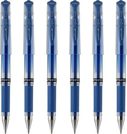 uniball Signo Gel Impact Pens, Bold Point (1.0mm), Metallic Pink Ink, 6 Pens