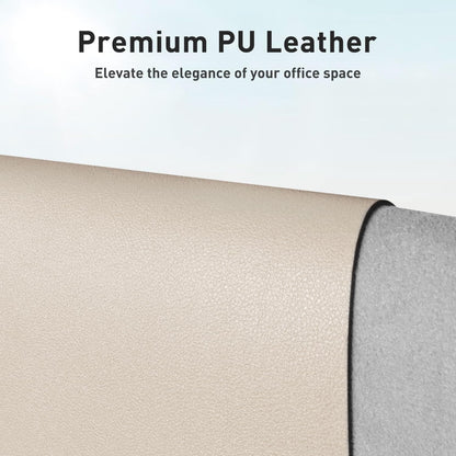Aothia Leather Office Desk Pad Protector, Non-Slip PU Leather Desk Blotter, Waterproof Laptop Writing Mouse Pad for Office and Home, Black, 31.5" x 15.7" - Colors B