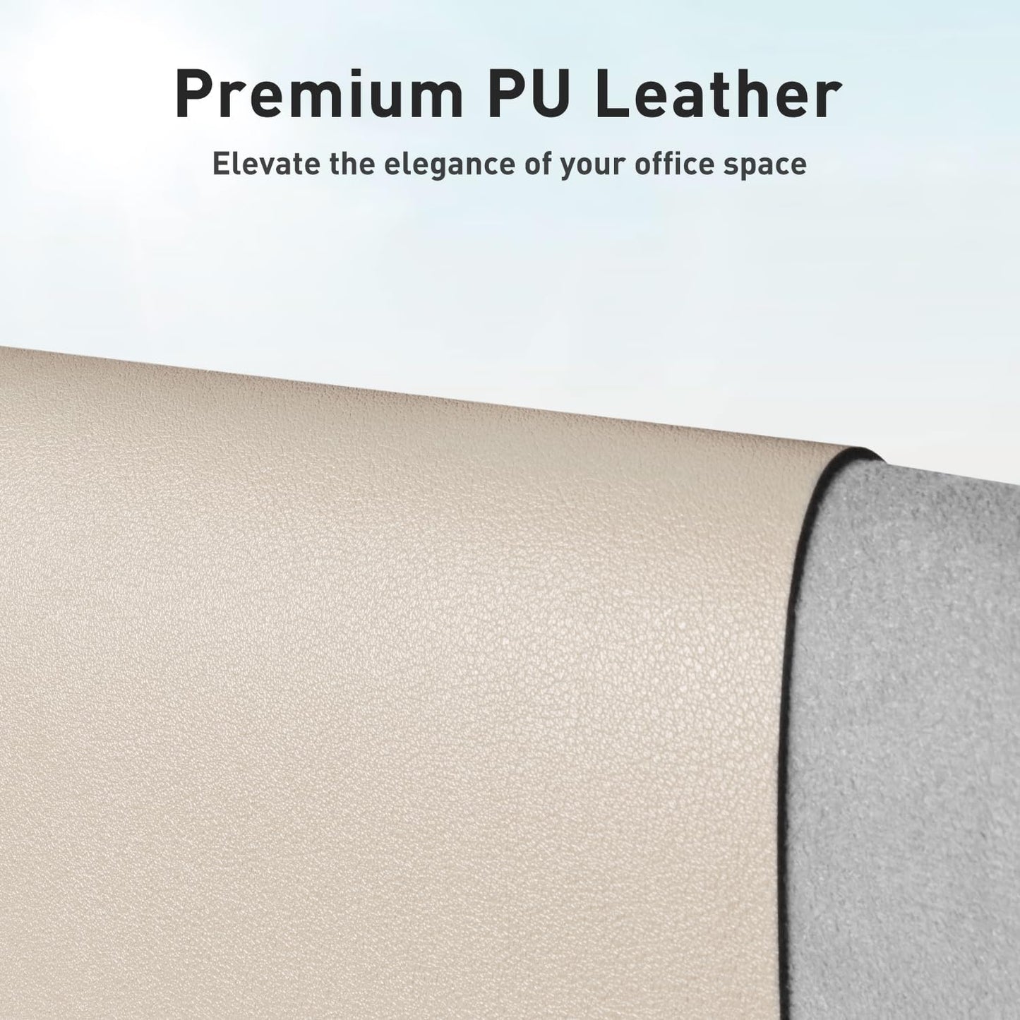 Aothia Non-Slip Waterproof PU Leather Desk Pad Protector for Mouse, Writing Desk, Office, Home, Laptop Blotter, 23.6" x 13.7", Black - Colors B