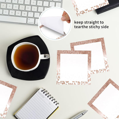 Sticky Notes 3x3 Inch, 2 Pads Cute Self-Stick Note Pads, Strong Adhesive Notepads for Office, Home, School, Organization and Reminders Watercolor Wildflowers