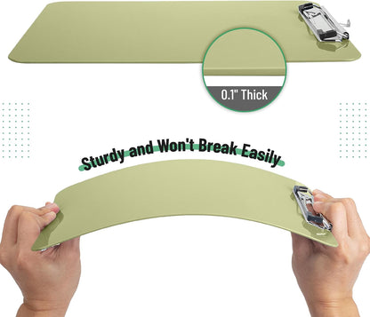 Mr. Pen- Plastic Clipboard, 12.5" x 9", 2 Pack, Clipboard Plastic, Low-Profile Metal Clip with Retractable Hanging Hole