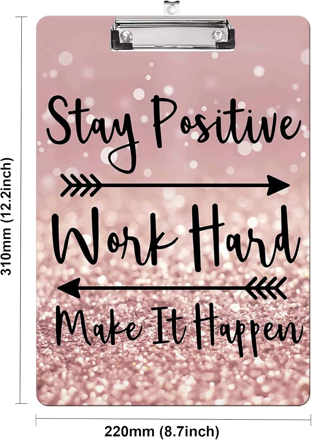 Fashion Clipboard, A4 Letter Size Wooden Decorative Clipboards for Teacher, Nurse, Doctor,Student and Kids, Cute Design for Standard Size 12.2" x 8.9" (C-Pink Purple Marble)