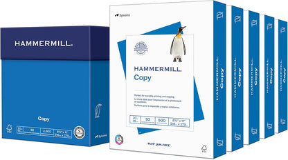 Hammermill Printer Paper, 20 lb Copy Paper, 8.5 x 11-3 Ream (1,500 Sheets) - 92 Bright, Made in the USA