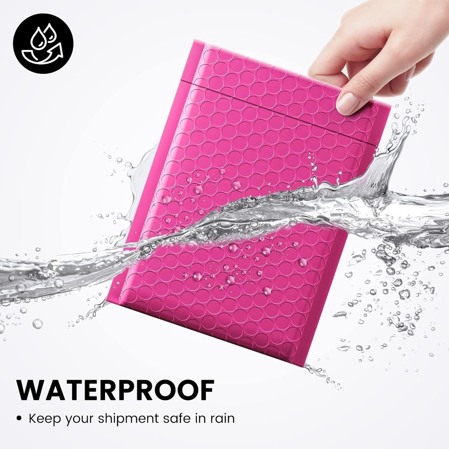 Fuxury Black Bubble Mailers 4x8" 200 Pack Waterproof Padded Envelopes Self Seal Bubble Envelopes Usable Size 4x7" Padded Mailers for Small Business Shipping Envelope Mailers
