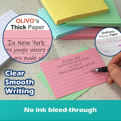 Blank Index Cards 3x5 Unlined Unruled Flash Note Cards 3" x 5", White, 100 Count, 200 GSM Heavy Weight