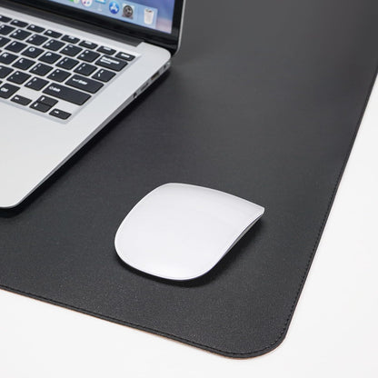 Large Desk Mat 47.2" x 17" Leather Desk Pad Protector with Natural Cork & PU Leather, Non-Slip Office Desk Mat, Large Mouse Pad, Waterproof Desk Blotter pad for Office&Home(Black)