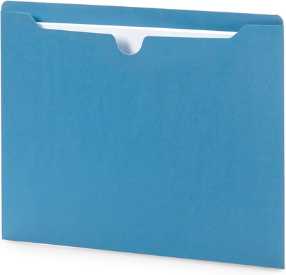 Blue Summit Supplies Manila File Jackets, Reinforced Straight Cut Tab, Designed for Use in Standard Hanging Files, Letter Size, 100 Pack