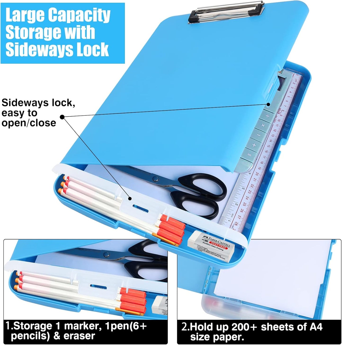 Red Plastic Clipboard with Storage,TFDLCG zm High Capacity Clip Boards 8.5x11,A4 Binder Nursing Clipboard Folder Heavy Duty for Women Teachers Work,School Office