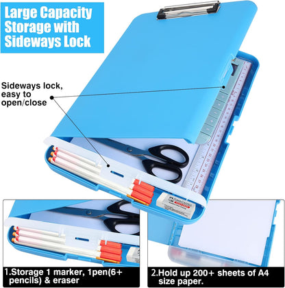 Red Plastic Clipboard with Storage,TFDLCG zm High Capacity Clip Boards 8.5x11,A4 Binder Nursing Clipboard Folder Heavy Duty for Women Teachers Work,School Office