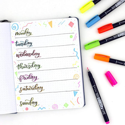 Tombow 62038 Fudenosuke Brush Pen, 2-Pack. Soft and Hard Tip Fudenosuke Brush Pens for Calligraphy and Art Drawings