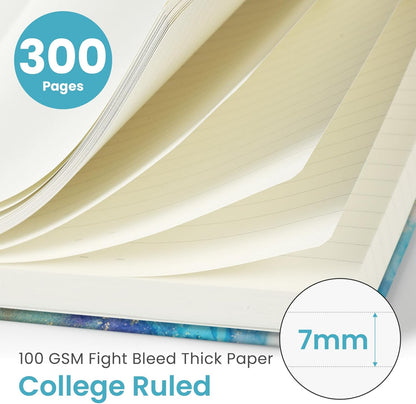 Lined Spiral Notebook Journal for Work, 300 Pages Thick B5 (7.1"x10") College Ruled Journal for Women & Writing, Hardcover Notebook for Note Taking, Perfect for Office Home School Supplies, Purple