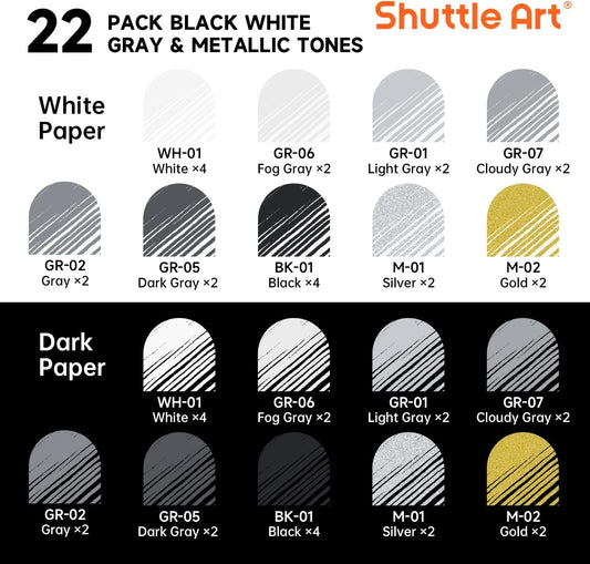 Shuttle Art Colored Pens, 72 Vibrant Colors Cute Journal Pens 0.6mm Fine Point Colored Gel Pens for Black Paper in Portable Bag for Coloring Writing Drawing Journaling Note Taking School Office Home