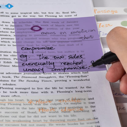 BAYTORY 700 Sheets Transparent Sticky Notes, Clear Waterproof 3 x 3 inch See Through Memo Pad, Self-Adhesive Translucent Writable Index Tabs for Annotating Books, Office & School Study Supplies