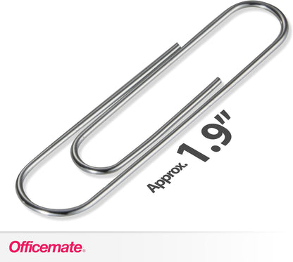 Officemate Giant Paper Clips, Pack of 10 Boxes of 100 Clips Each (1,000 Clips Total) (99914)