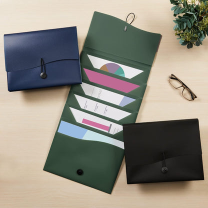 Avery Slide & View Expanding File Folder, 6 Pockets, Letter Size, 1 Black Folder (73542)