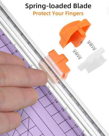 Firbon Morandi A5 Paper Cutter, Straight Small Paper Trimmer with Side Ruler for Scrapbooking Craft, Paper, Coupon, Label, Cardstock