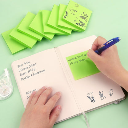 Sticky Notes 3x3 Self-Stick Notes Bright Colors Sticky Notes 8 Pads 80 Sheet/Pad (Blue)