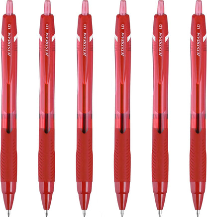 Uni-Ball Jetstream Elements Ballpoint Pen, Medium Point (1.0mm), Blue Ink, 6 Pens