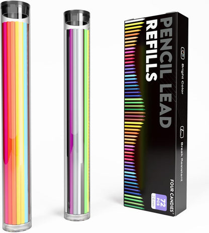 Four Candies Mechanical Colored Pencils, Erasable Mechanical Pencils with Sharpener and Bag, Aesthetic Drafting Tools Ideal for Both Beginners 2.6mm, 36PCS