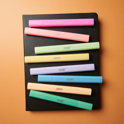 BLIEVE Aesthetic Cute Highlighters No Bleed Through, Dual Tip 8 Pack, Pastel Colors For Bible & Journaling