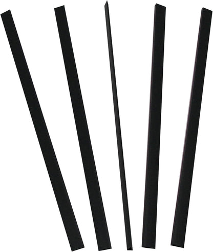 C-Line Slide 'N Grip Binding Bars for Report Covers, 11 x 1/8 Inches, 20-Sheet Capacity, 100 per Box, Black (34551)