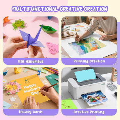 40 Sheets Cream Cardstock Paper 8.5 x 11, Ivory Cardstock Printer Paper 8.5x11, Off White Card Stock Paper 8.5 x 11, 200 GSM Construction Paper for DIY Cards, Greeting Cards, Wedding Invitations