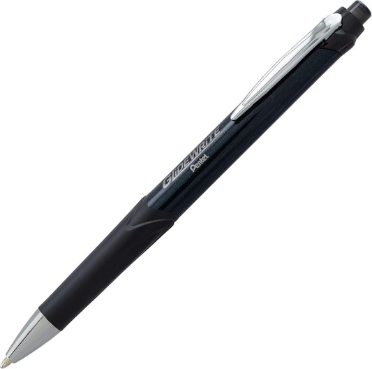 Pentel Glidewrite Signature Ballpoint Pen, (1.0mm) Medium, White Barrel, Blue Ink, Pack of 3 (BX930WBP3C)
