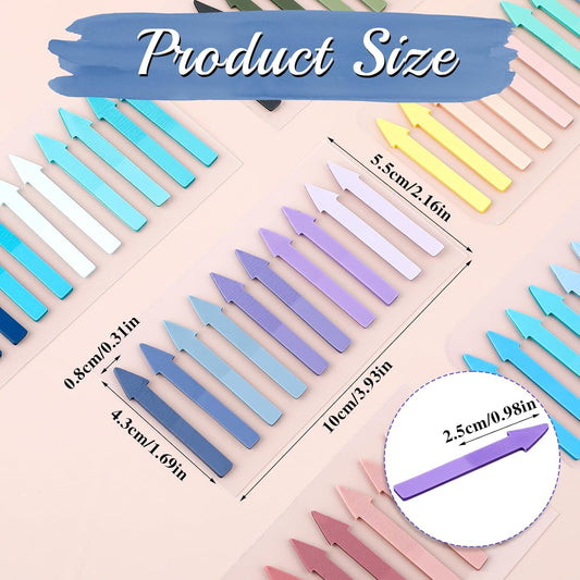 1200 Pack Arrow Sticky Notes Colored Sticky Tabs Transparent Arrow Flags Page Markers Tabs Translucent Page Markers Index Tab for Office School Annotating Books Notebooks