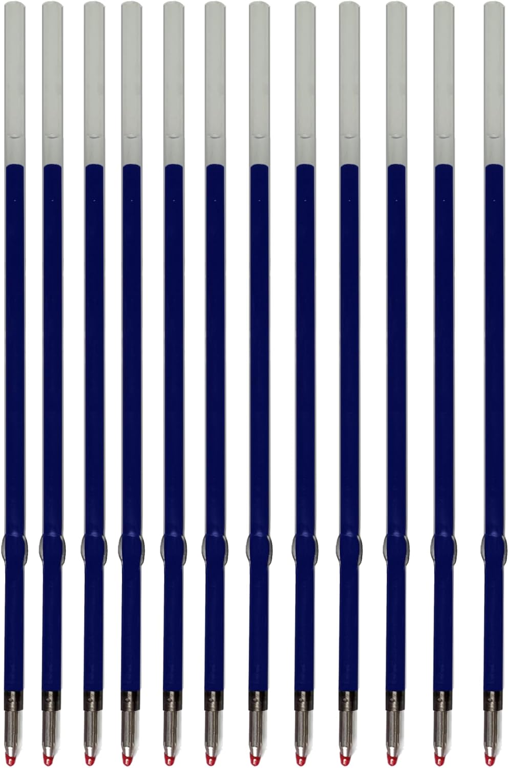 Pack of 12 Gel Ink Refill for Retractable Pens, Medium Tip Point 0.7mm, Black Ink, Fits Retractable Pen, Universal Size Refill, 115mm/11.5cm/4.5 inches (Black, 115mm)