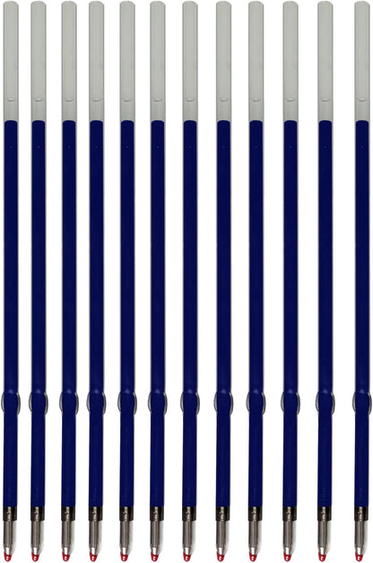 Pack of 12 Gel Ink Refill for Retractable Pens, Medium Tip Point 0.7mm, Black Ink, Fits Retractable Pen, Universal Size Refill, 115mm/11.5cm/4.5 inches (Black, 115mm)