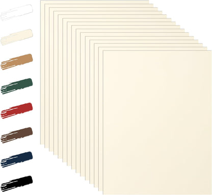Guakicae 28 Sheets Cream Cardstock 8.5 x 11 Ivory Paper, 250gsm/92lb Premium Off White Paper Card Stock for Wedding Invitations, School Crafting, Memus, DIY Card Making, Graduations, Business Cards
