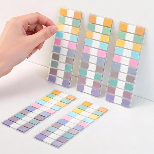 Sticky Tabs Notes Page Marker - 1000Pcs Transparent Pop Up Writable Colored Book Index Tab Repositionable File Flags Label Self Adhesive Divider Sticker for Notebook Office School Teacher Planner Memo